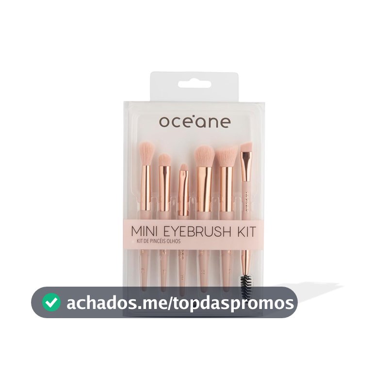 Océane-Mini Kit com 6 Pincéis para Olhos - Mini Eyebrush Kit