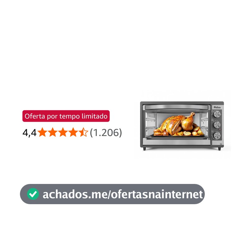 Forno Elétrico Philco 50L Dupla Resistência PFE52P 127V
