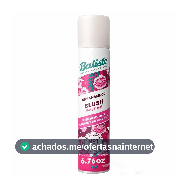 Shampoo a seco Batiste Blush 200ml Remove Oleosidade, Refresca Rápido, Livre de Sulfatos