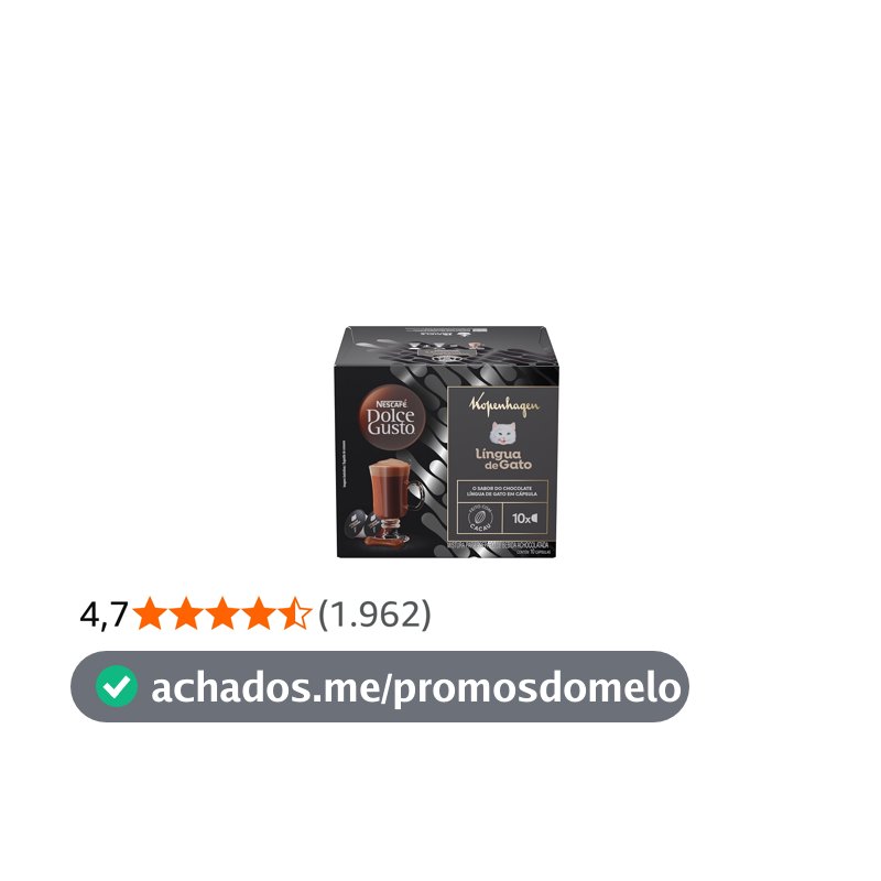 Achocolatado em Cápsula Nescafé Dolce Gusto Kopenhagen Língua de Gato 10 cápsulas
