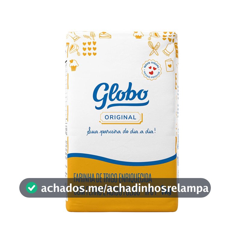 Farinha De Trigo Tipo 1 Globo Original 1 Kg - Embalagem De Papel