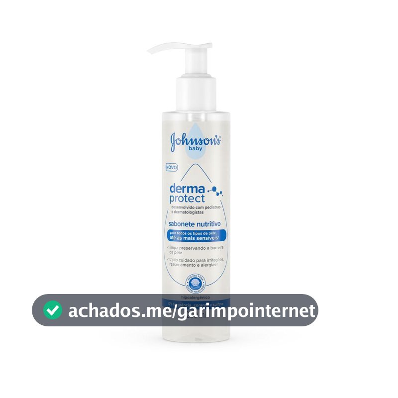 Sabonete Nutritivo Johnson's Baby Derma Protect, 200ml