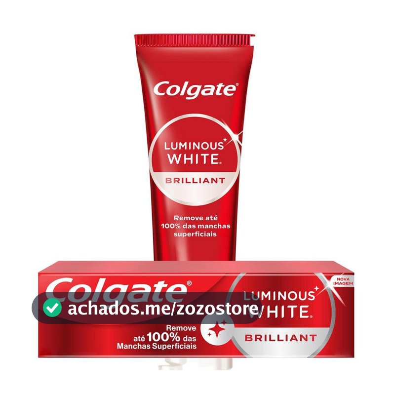 Colgate Luminous White Brilliant Mint Creme Dental Clareador, 140g