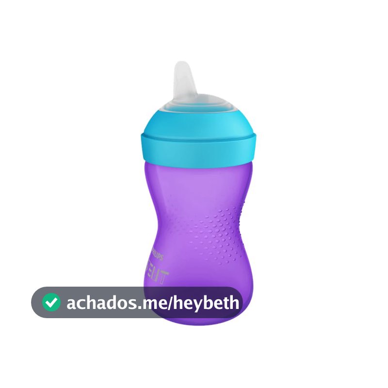 Copo de Transição Philips Avent My Grippy, À Prova de Vazamentos, Para Bebês Acima de 9 Meses -Roxo/azul