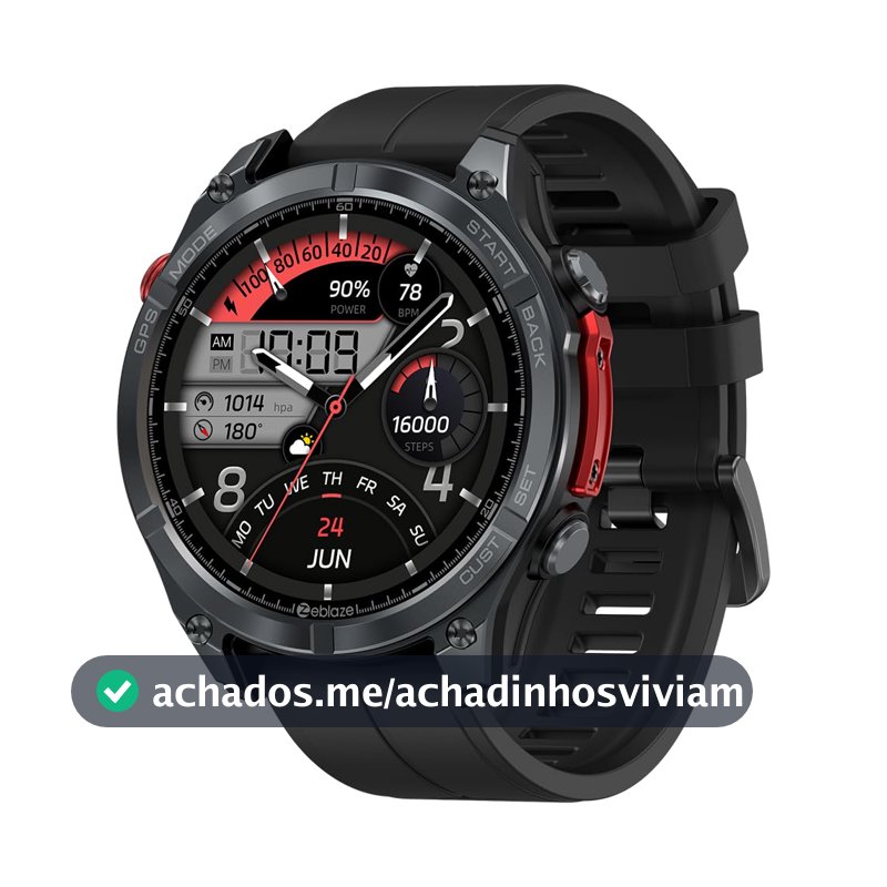 Zeblaze Stratos 4 Smartwatch Relogio Inteligente Masculino Relógio Inteligente, GPS 170+Esportivo, 5ATM a Prova d'Agua, Chamadas Bluetooth,Android Smart Watch for Android IOS