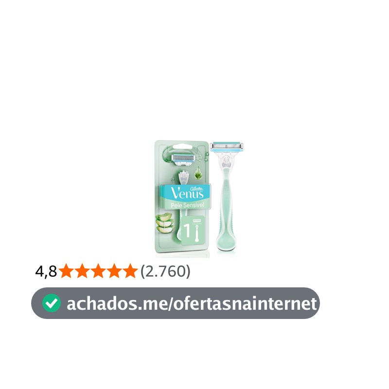 Gillette Venus Pele Sensível Aparelho de Depilar com Aloe Vera, 1 Unidade