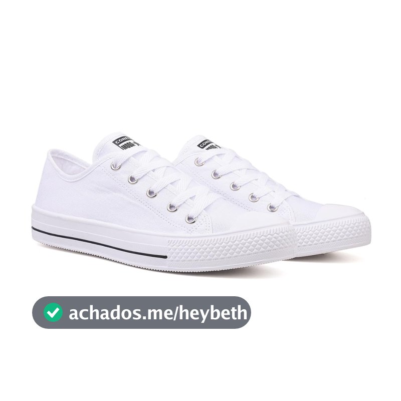 Tenis Casual Feminino Cano Baixo Branco Moda Leve