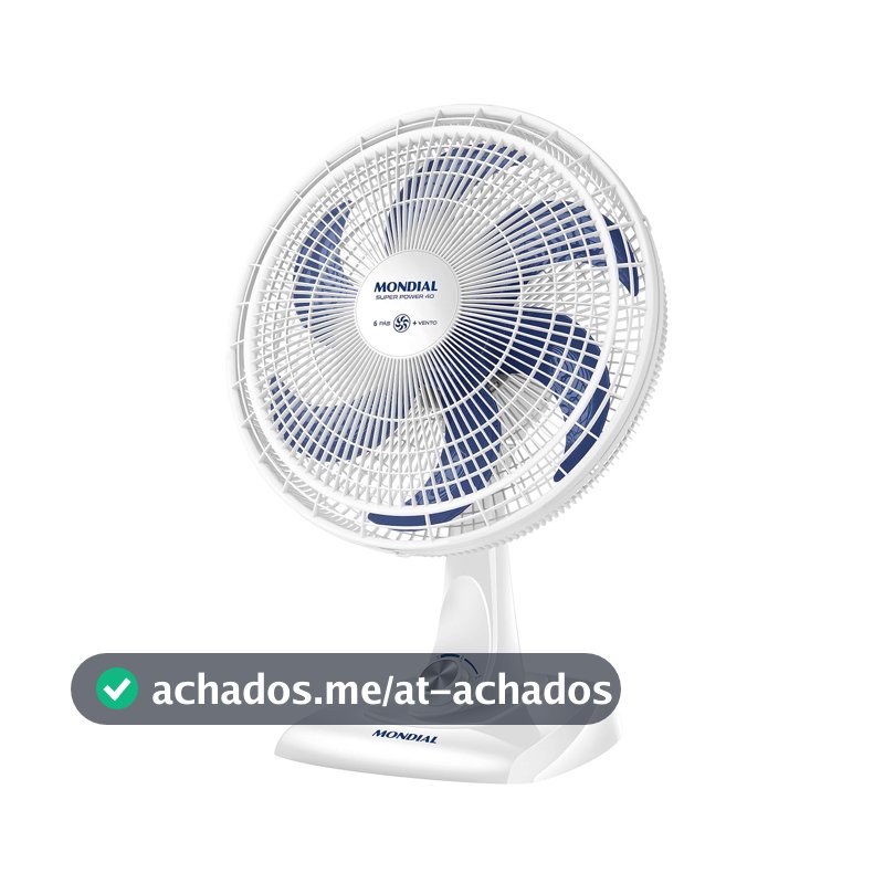 Ventilador de Mesa Mondial VSP-40-W Super Power 40CM Branco 110V
