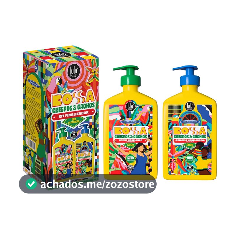 Kit Bossa Cabelos Crespos e Cacheados (Modelador Creme + Gelatina Modeladora) - Lola From Rio