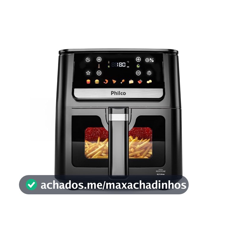 Air Fryer Philco 6,5L Visor Glass 1700W PAF65 127V