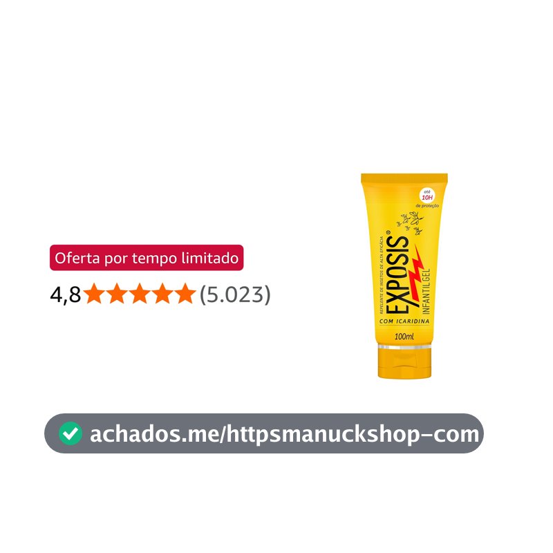 Exposis Infantil, Repelente Gel de Mosquitos, com Icaridina, Até 10h de Proteção, 100ml