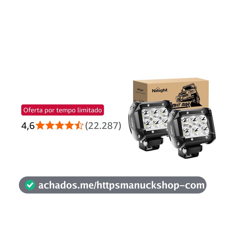 Farol Milha Super Led Off Road 18W 6000K Alta Potência