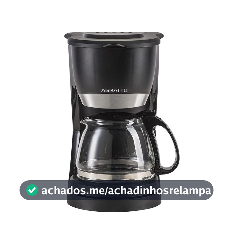 CAFETEIRA ELETRICA AGRATTO VETRO CAFFE 15X CEV15-01 127V, Agratto, 6047, Preto