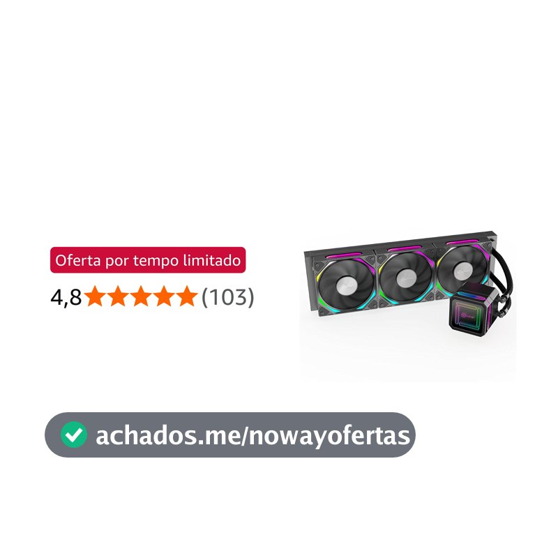 Water Cooler Gamer Kalkan Delta 360 Wireless ARGB Preto KLK00051