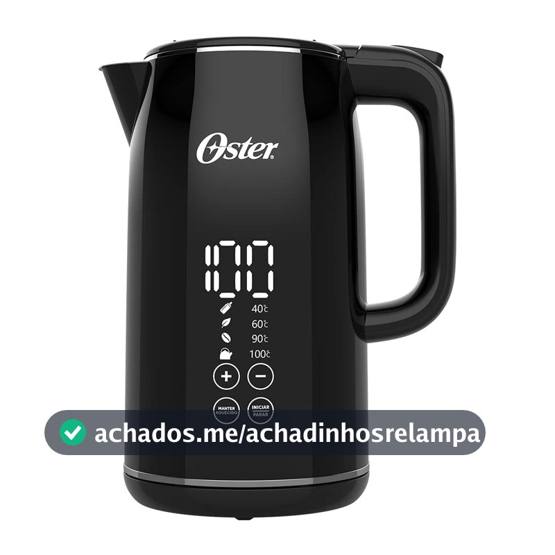 Chaleira Digital Oster Black 1,7L com Controle de Temperatura - 127V
