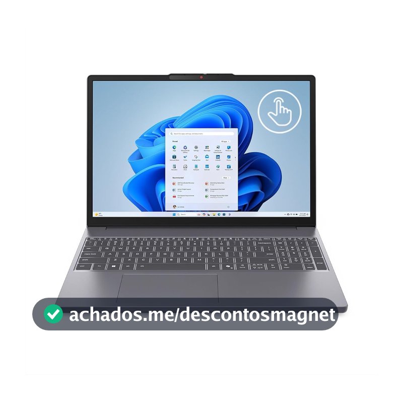 Notebook Lenovo IdeaPad Slim 3 15.3" Touch Screen - Luna Grey - Intel Core i5-13420H, 8GB RAM, 512GB SSD, Windows 11