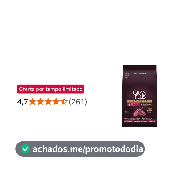Granplus Ração Granplus Gourmet Cães Adultos Mini Ovelha E Arroz 3Kg