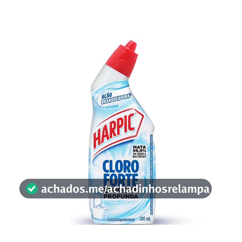 Desinfetante Sanitário Harpic Cloro Forte, 200ml
