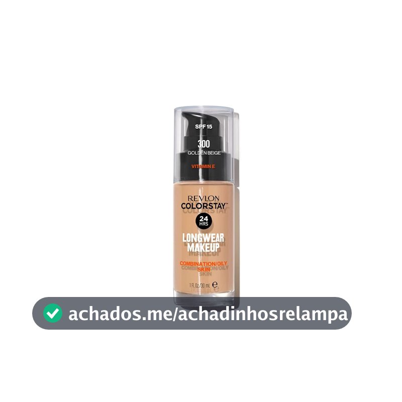 Base Revlon ColorStay™ I Maquiagem de Longa Duração para Pele Mista/Oleosa I FPS 15 I Golden Beige 300