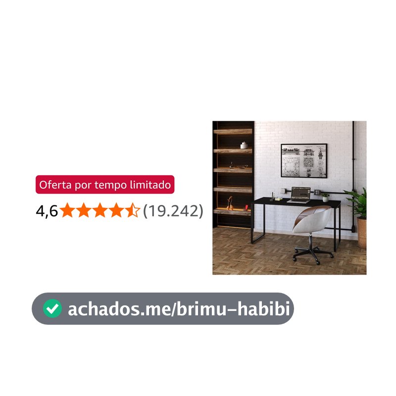 Escrivaninha Trevalla Kuadra Me150-E10 Industrial 150cm Preto Onix
