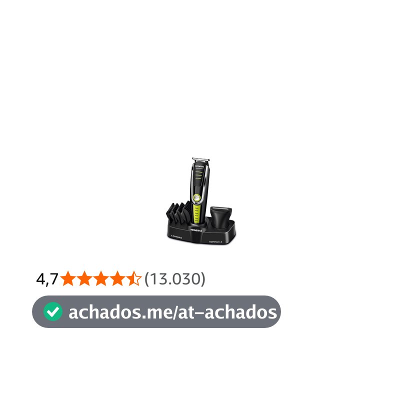 MONDIAL Aparador de Pelos Super Groom 06, Preto/Verde, 6W, Bivolt - BG-04