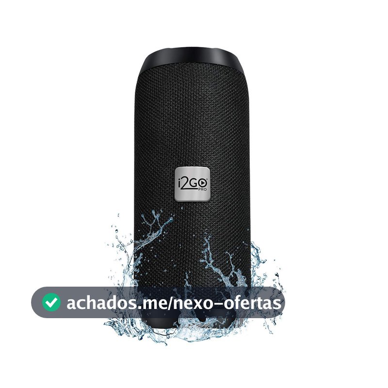 I2GO, Caixa De Som Bluetooth Essential Sound Go, 10W RMS, Resistente à Água, Preto