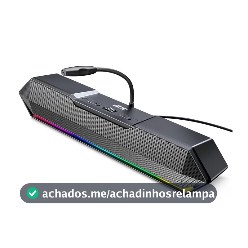 AOC ACS4650 Caixa de Som para PC Gamer 10W RMS, Microfone Removível