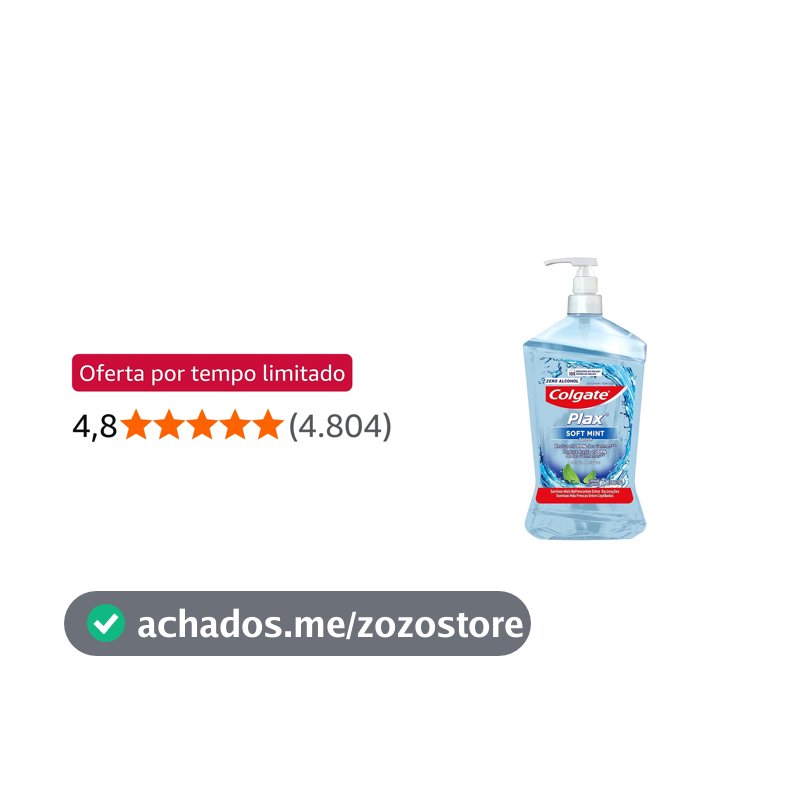 Colgate Plax Soft Mint Enxaguante Bucal Sem Álcool, 2L