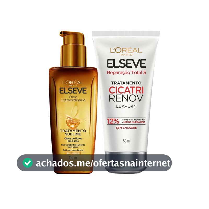 ELSEVE Kit Óleo Extraordinário L'Oréal Paris + Leave-In De Tratamento Cicatri Renov L'Oréal Paris