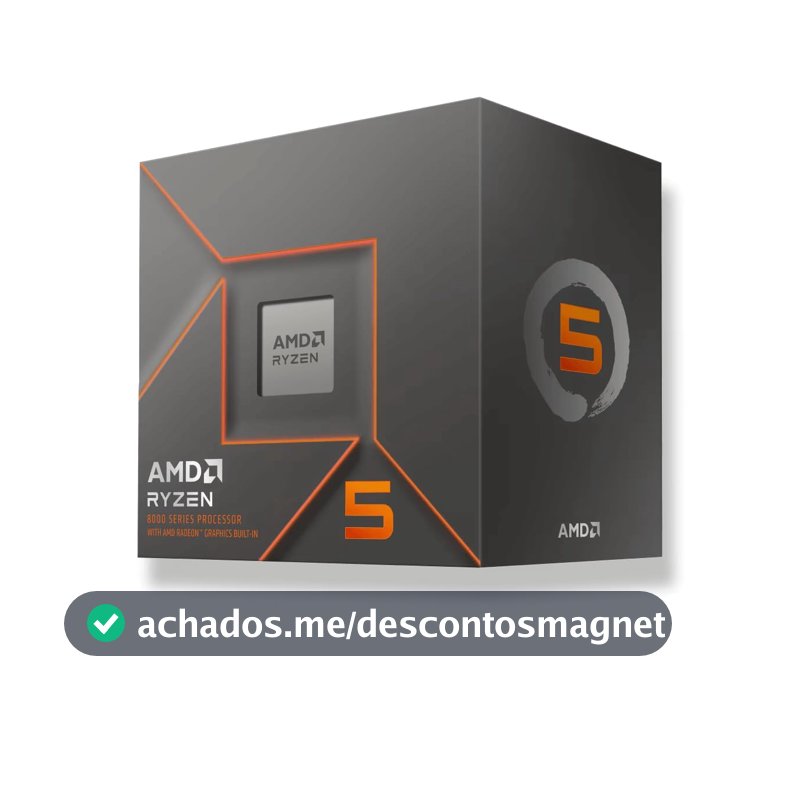 Processador AMD Ryzen 5 8500G Box (AM5/6 Cores/12 Threads/5.0GHz/22MB Cache/Wraith Stealth/AMD Radeon 740M)