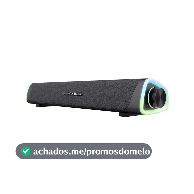 Soundbar Gamer Trust GXT 620 Axon 12W (6W RMS) RGB Preto