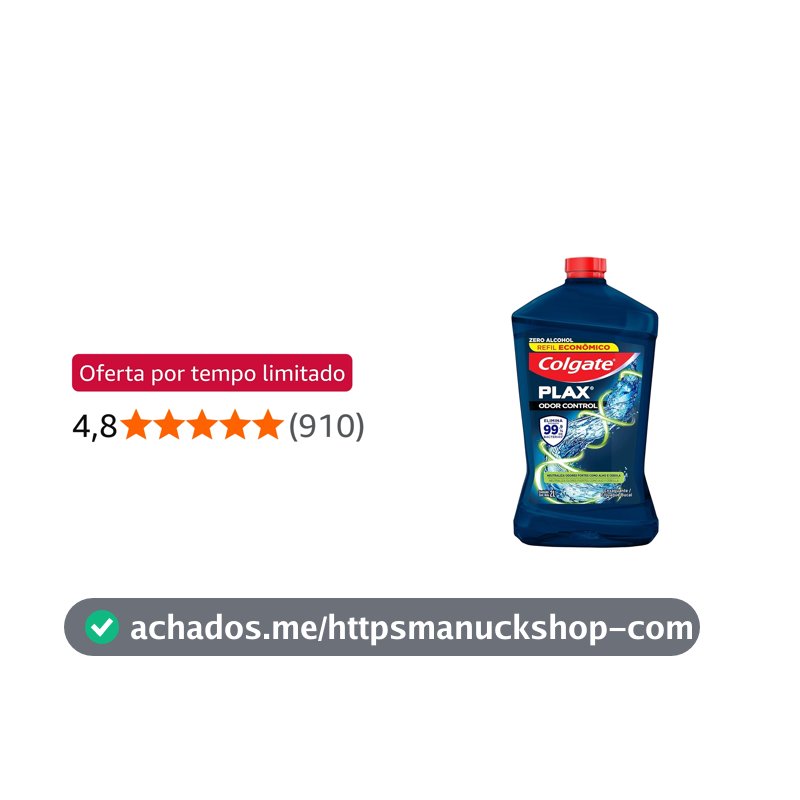 Colgate Plax Odor Control Enxaguante Bucal Sem Álcool, 2L