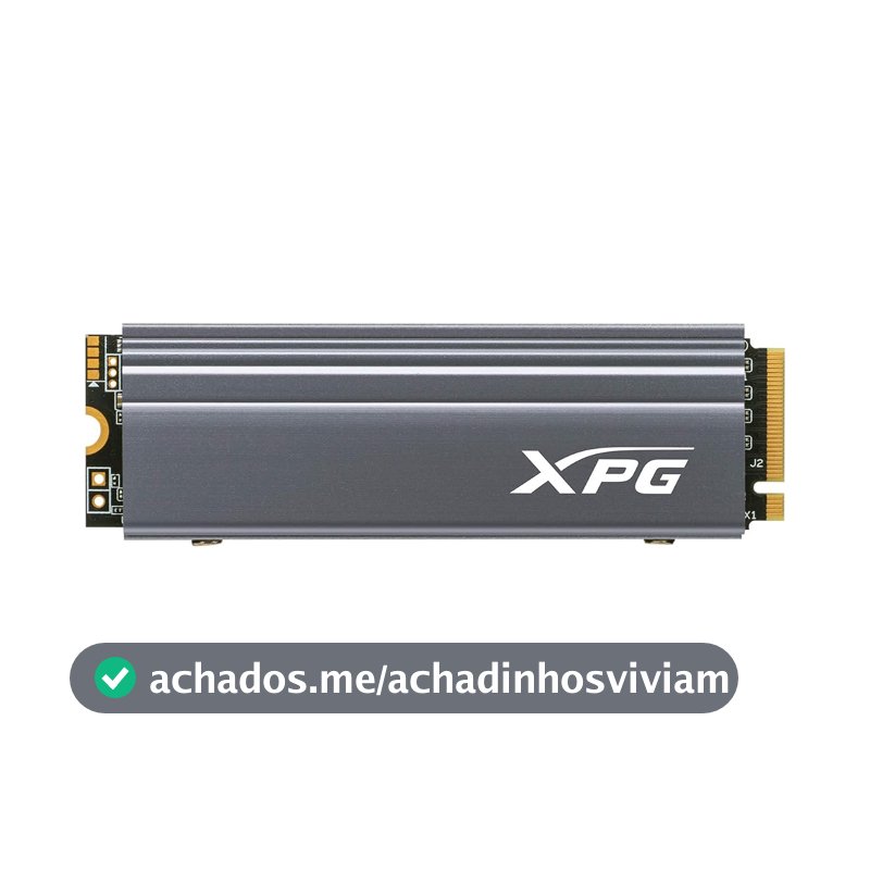 ADATA XPG GAMMIX S70 SSD NVMe M.2 2280 2TB, PCIe Gen4, Leitura 7400MB/s, Gravação 6800MB/s