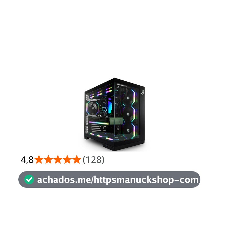 Gabinete Gamer Kalkan Asgard Preto Aquário sem fans KLK00040