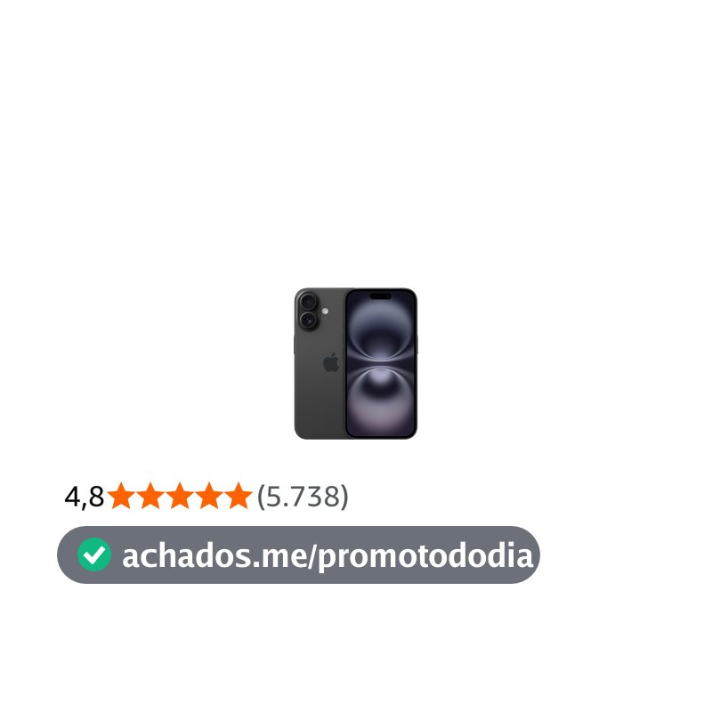 Apple iPhone 16 (256 GB) – Preto