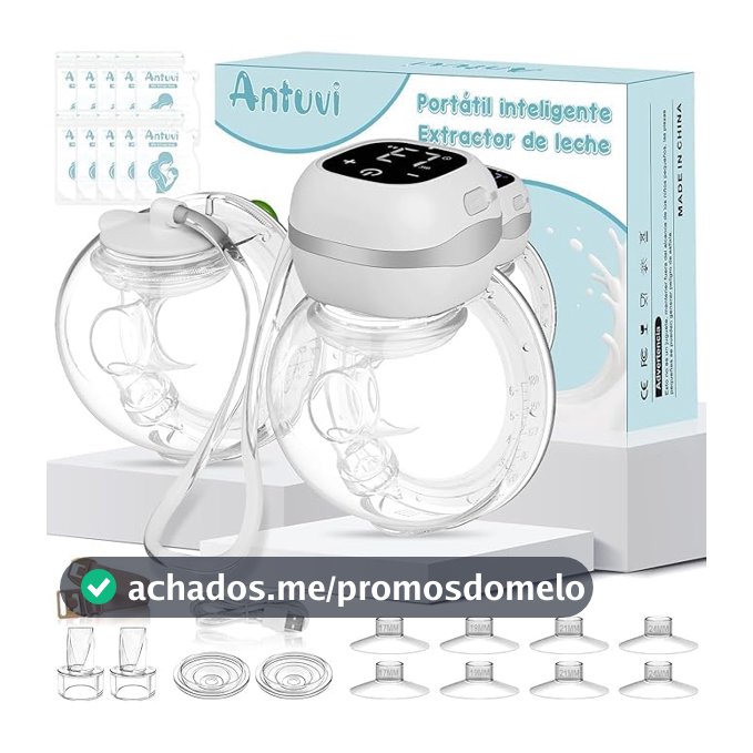ANTUVI 2 In 1 Vestível de Tirar Leite, Elétrica Extratora de Leite, Portátil Bomba Coletor de Leite, 3 Modos Multidimensional, Livre de BPA
