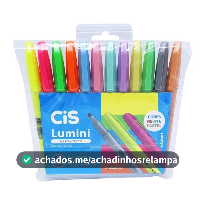 MARCA TEXTO CIS LUMINI NEON/PASTEL C/12