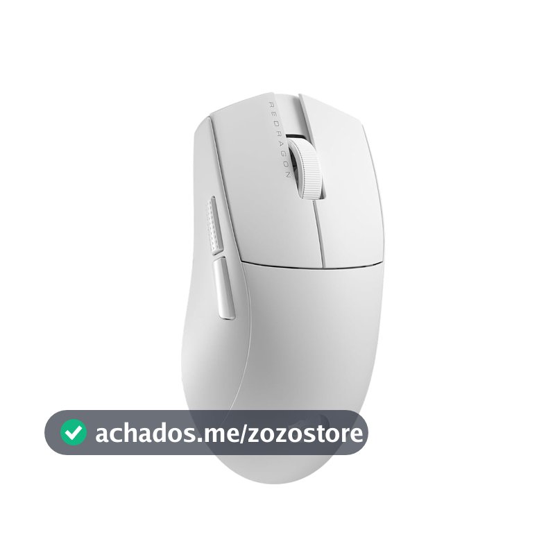 Mouse Gamer Redragon King Pro Branco Pixart PAW3395 26000DPI M916W-PRO-1K