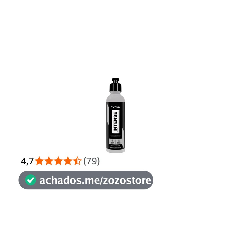 Intense 240ml Vonixx Renovador Plástico Interno Painel