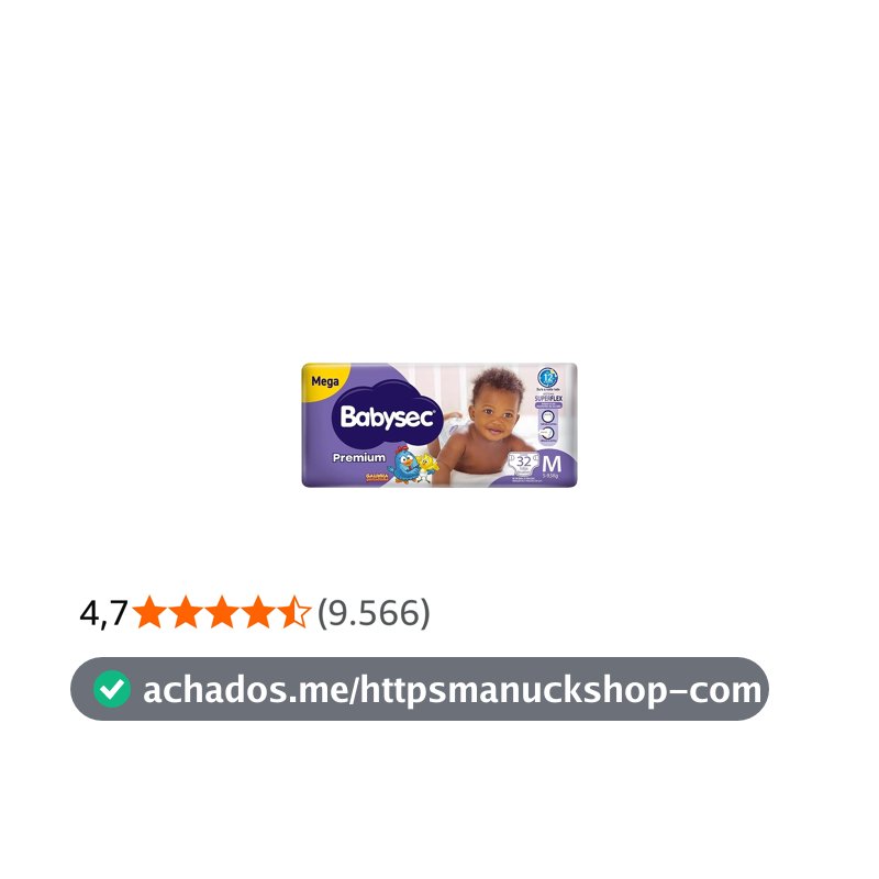 Babysec Fralda Premium M 32 Unidades