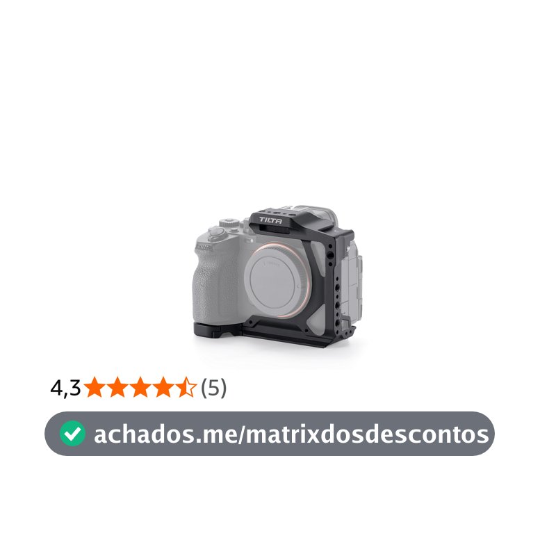 Tilta Gaiola de meia câmera para Sony Alpha 7 V