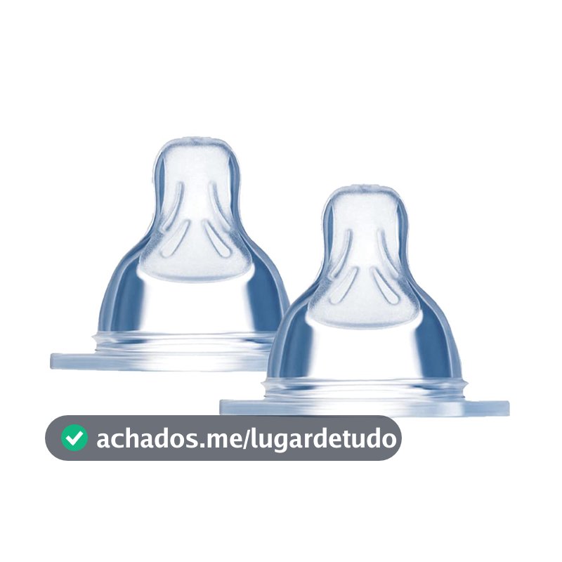MAM Baby Kit com 2 Bicos de Mamadeira de Silicone SkinSoft Número 2, Fluxo Médio para Crianças 2+ Meses, Transparente