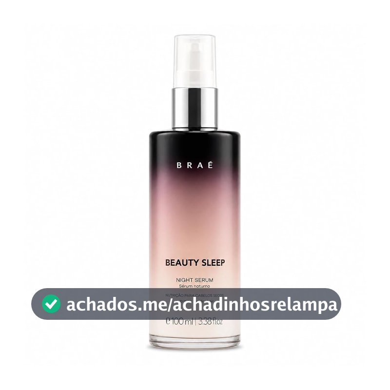 Sérum Noturno Cabelo BRAÉ Beauty Sleep Night - Tratamento Anti-Frizz, Efeito Seda, Hidratação Intensa, 100ml
