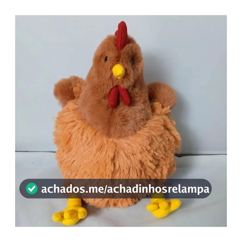Galinha De Pelúcia Fofa E Macia Divertida 23cm, Pelúcia de Galinha