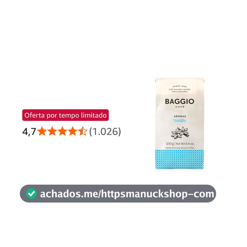 Baggio Café - Café Torrado Moído Aromas Vanilla 250g