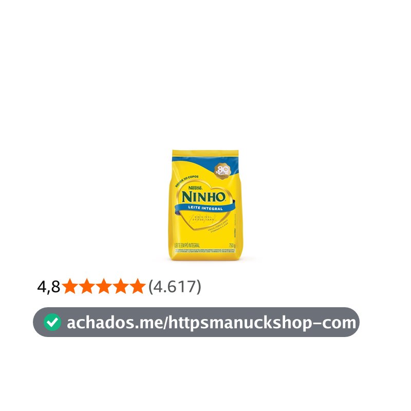 Ninho, Leite Po Integral, Pacote 750g