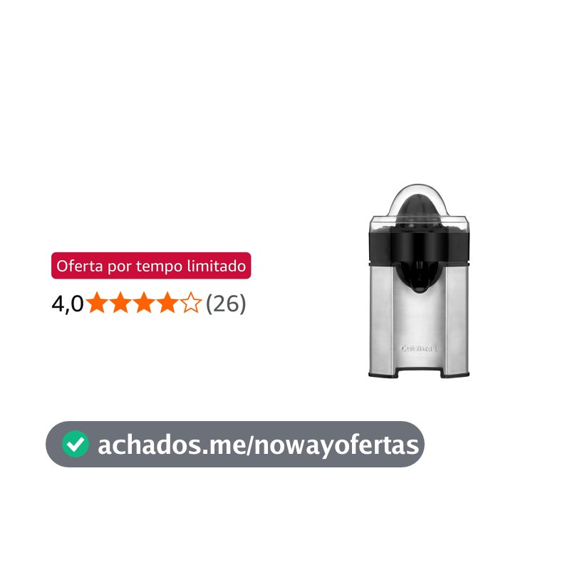 Espremedor de Cítricos em Aço Escovado com Controle de Polpa Cuisinart Inox 220v