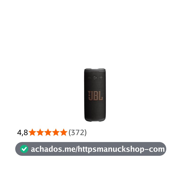 JBL Grip, Caixa de Som Bluetooth Portátil à Prova d'Água com Luz - Preto