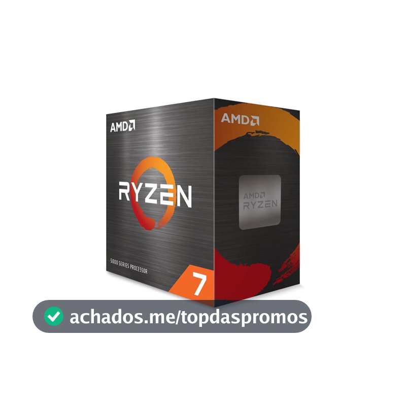 PROCESSADOR AMD RYZEN 7 5700X 3.4GHz (Turbo 4.6GHz) 36MB Cache AM4 100-100000926WOF, Cerâmica Cinza