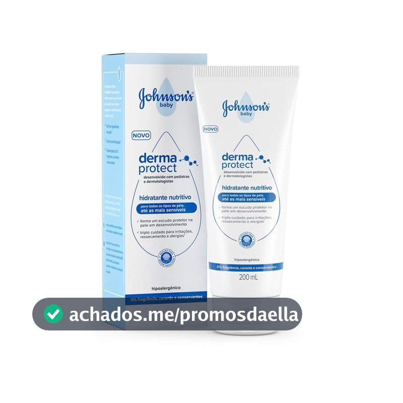 Loção Hidratante Corporal Johnson's Baby Derma Protect, 200ml